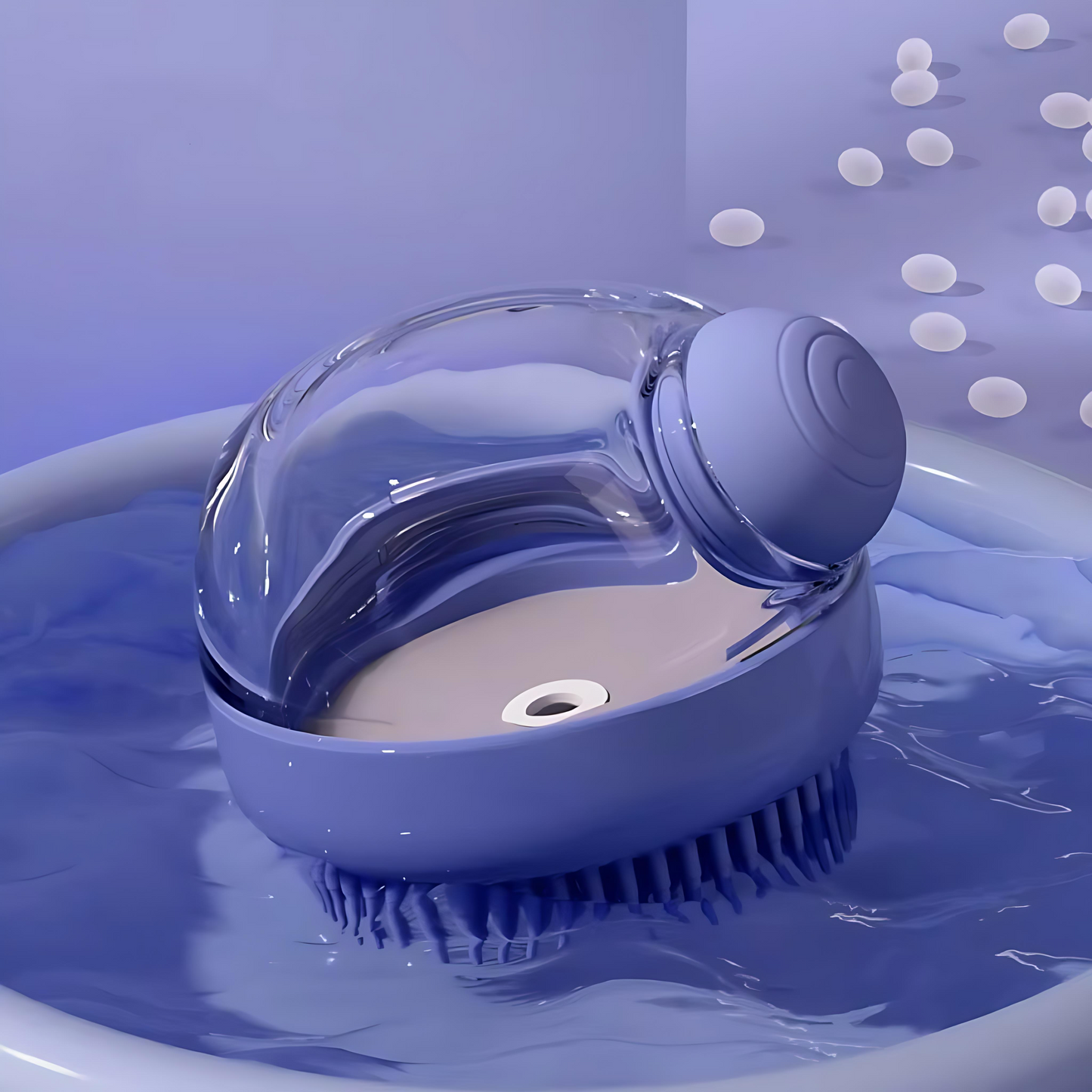 Dog Bath Scrubber Brush with Soft Silicone Bristles