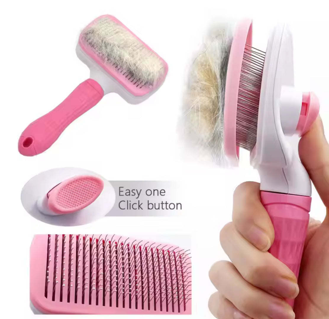Dog Hair Removal Comb with Self-Cleaning Button