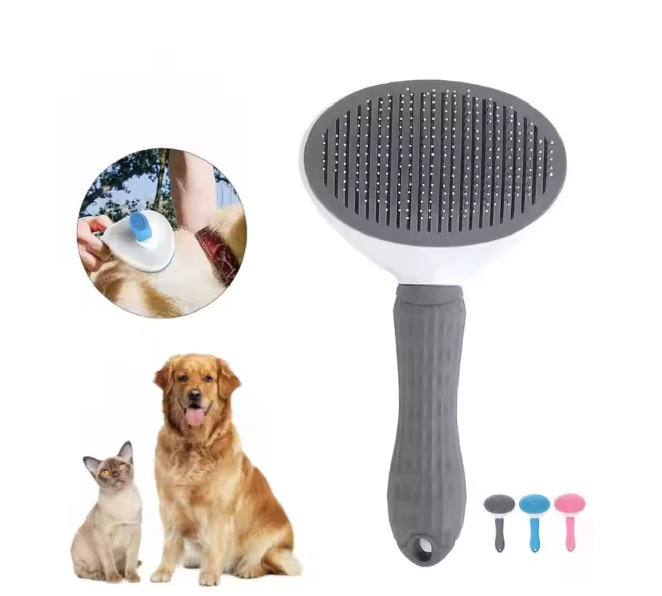 Flexible Stainless Steel Needle Comb for Pet Grooming
