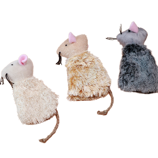 3pc Cat plush chewing toys