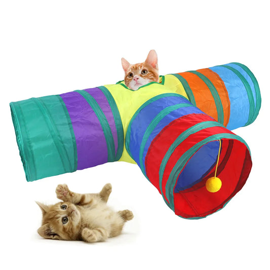 Cat Tunnel Spring Toy for Indoor Cats