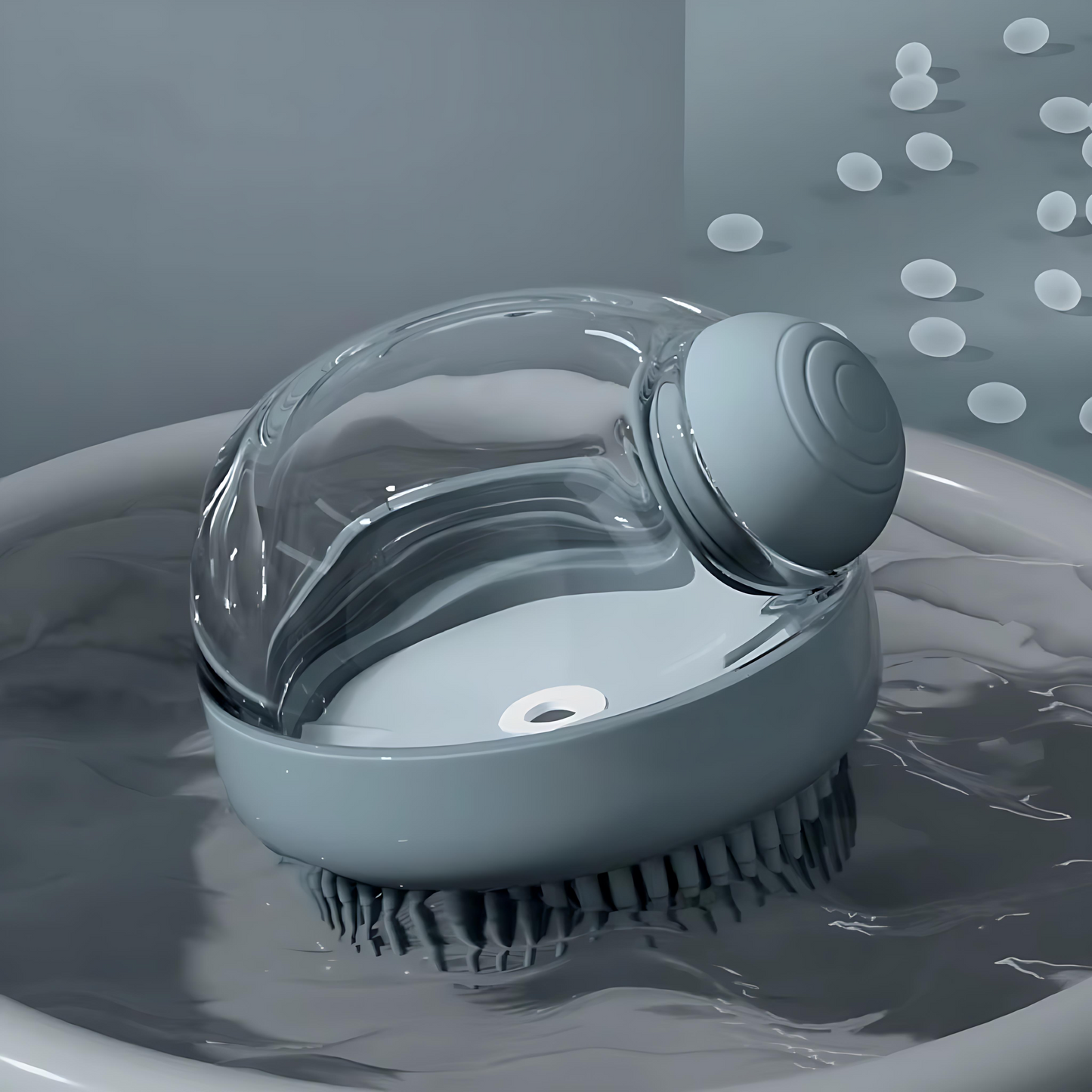 Dog Bath Scrubber Brush with Soft Silicone Bristles