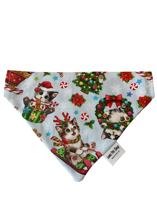 Holiday kitty bandana
