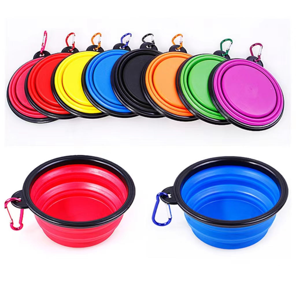 Portable silicone dog bowl pet food water feeding foldable pet dog cat silicone bowls