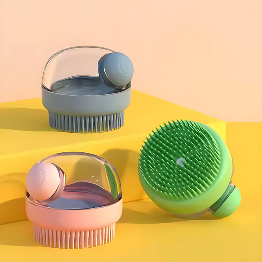Dog Bath Scrubber Brush with Soft Silicone Bristles