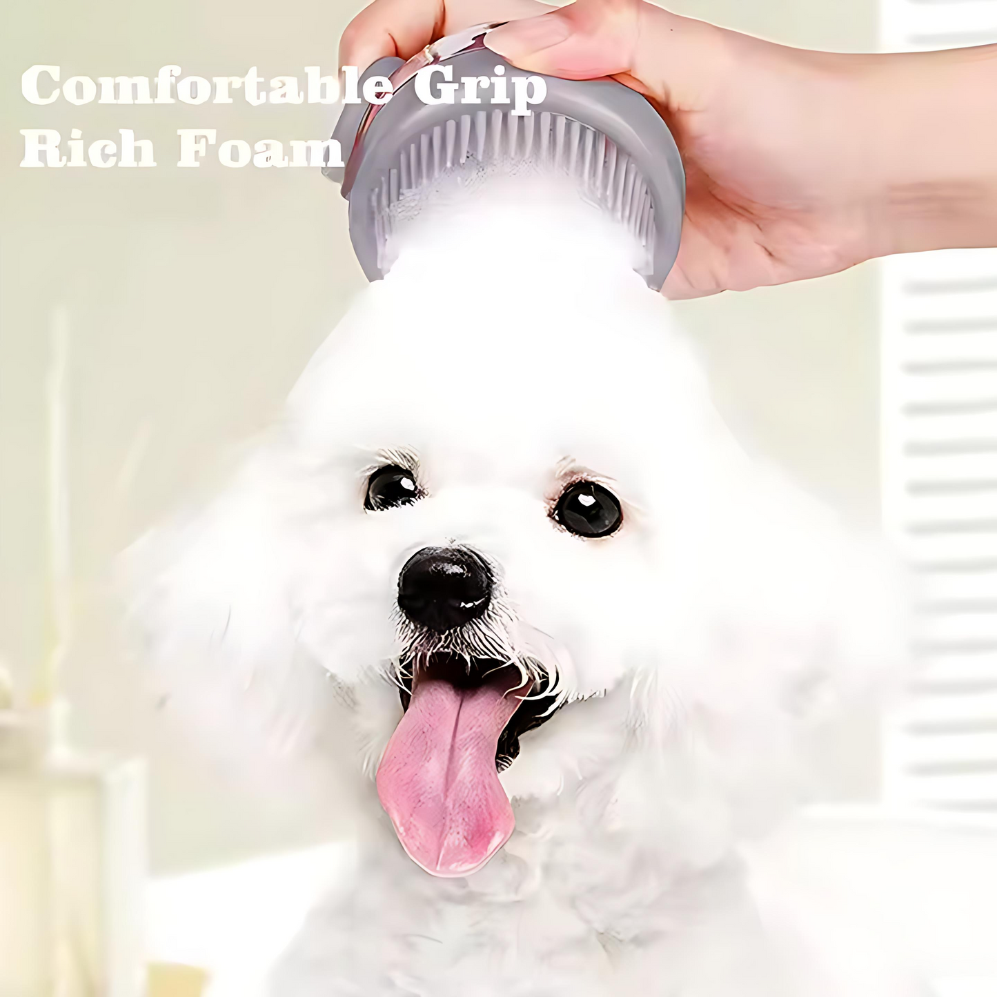 Dog Bath Scrubber Brush with Soft Silicone Bristles