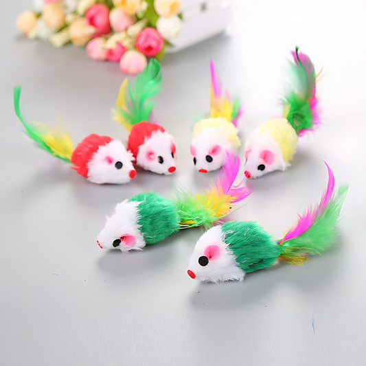 7-Pack Colorful Mini Plush Mouse
